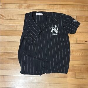 Holster black with white stripes, buttons